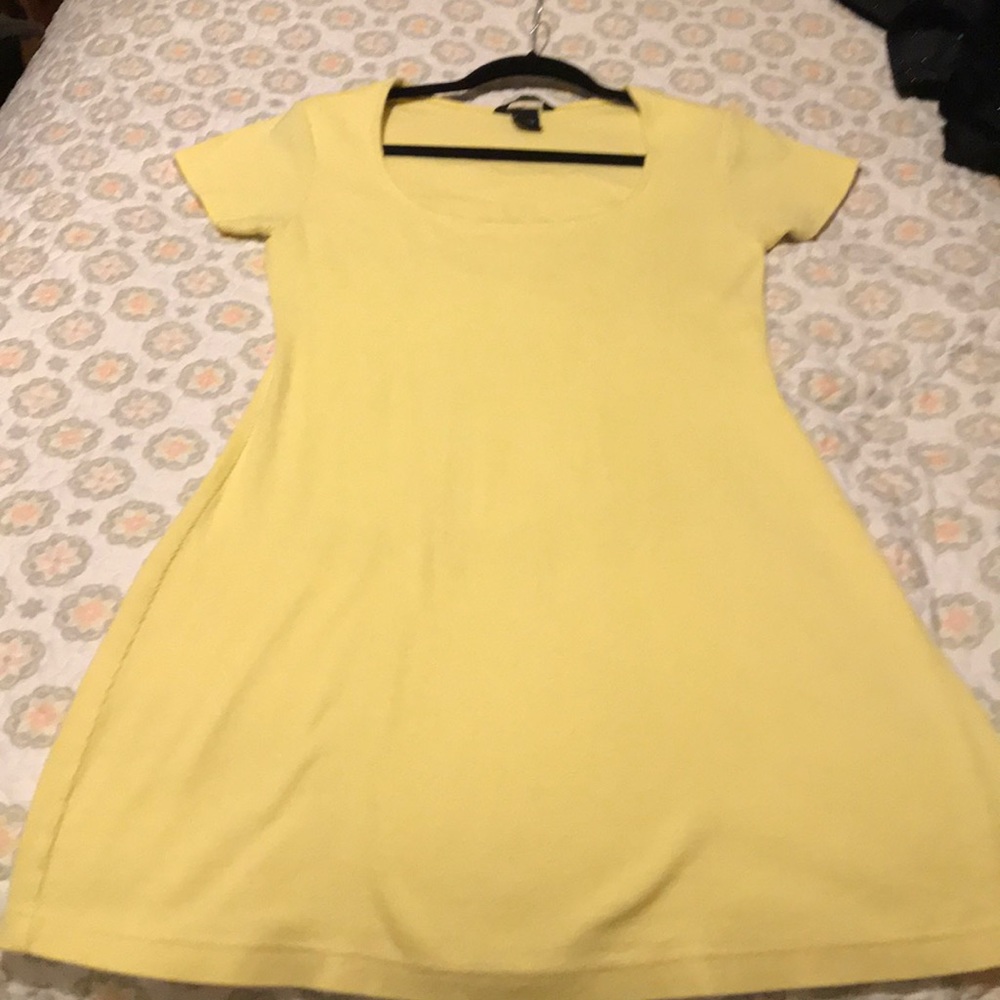 Yellow mini dress